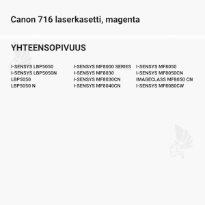 Canon 716 laserkasetti, magenta - Yhteensopivat tulostinmallit