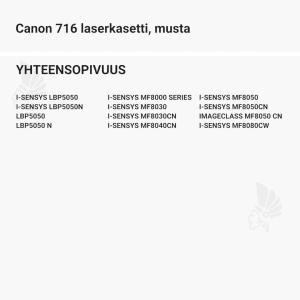 Canon 716 laserkasetti, musta - Yhteensopivat tulostinmallit