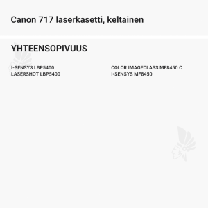 Canon 717 laserkasetti, keltainen - Yhteensopivat tulostinmallit
