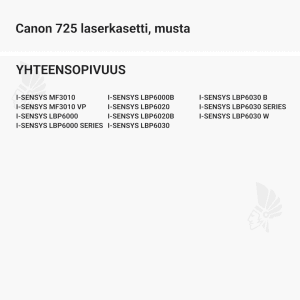 Canon 725 laserkasetti, musta - Yhteensopivat tulostinmallit