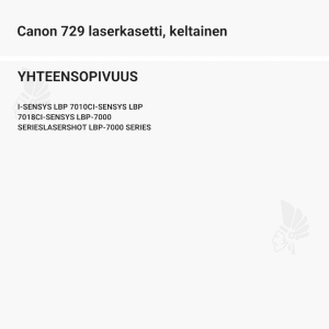 Canon 729 laserkasetti, keltainen - Yhteensopivat tulostinmallit