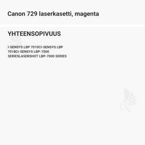 Canon 729 laserkasetti, magenta - Yhteensopivat tulostinmallit