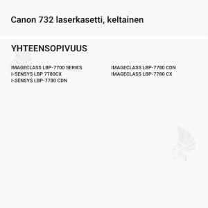Canon 732 laserkasetti, keltainen - Yhteensopivat tulostinmallit
