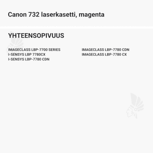 Canon 732 laserkasetti, magenta - Yhteensopivat tulostinmallit