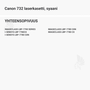 Canon 732 laserkasetti, syaani - Yhteensopivat tulostinmallit