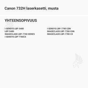 Canon 732H laserkasetti, musta - Yhteensopivat tulostinmallit