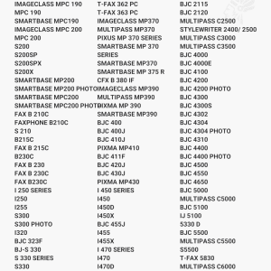Canon BCI-24CL mustekasetti, kolmivärinen - Yhteensopivat tulostinmallit