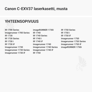 Canon C-EXV37 laserkasetti, musta - Yhteensopivat tulostinmallit
