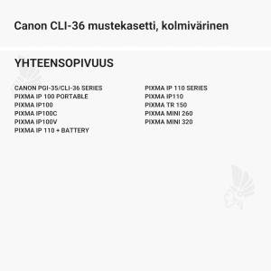 Canon CLI-36 mustekasetti, kolmivärinen - Yhteensopivat tulostinmallit