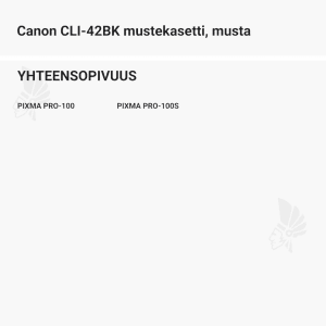 Canon CLI-42BK mustekasetti, musta - Yhteensopivat tulostinmallit