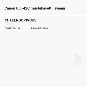 Canon CLI-42C mustekasetti, syaani - Yhteensopivat tulostinmallit