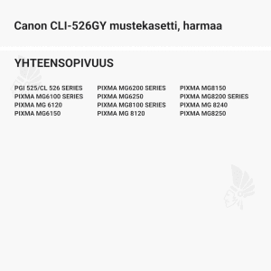 Canon CLI-526GY mustekasetti, harmaa - Yhteensopivat tulostinmallit
