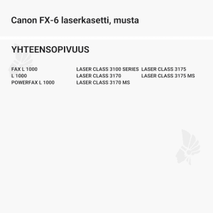 Canon FX-6 laserkasetti, musta – tarvike, premium - Yhteensopivat tulostinmallit