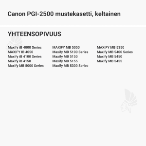 Canon PGI-2500 mustekasetti, keltainen - Yhteensopivat tulostinmallit