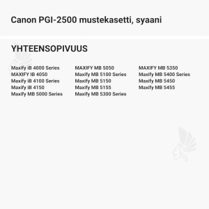 Canon PGI-2500 mustekasetti, syaani - Yhteensopivat tulostinmallit