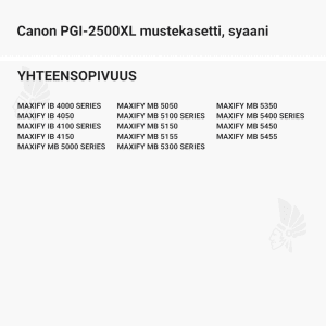 Canon PGI-2500XL mustekasetti, syaani - Yhteensopivat tulostinmallit