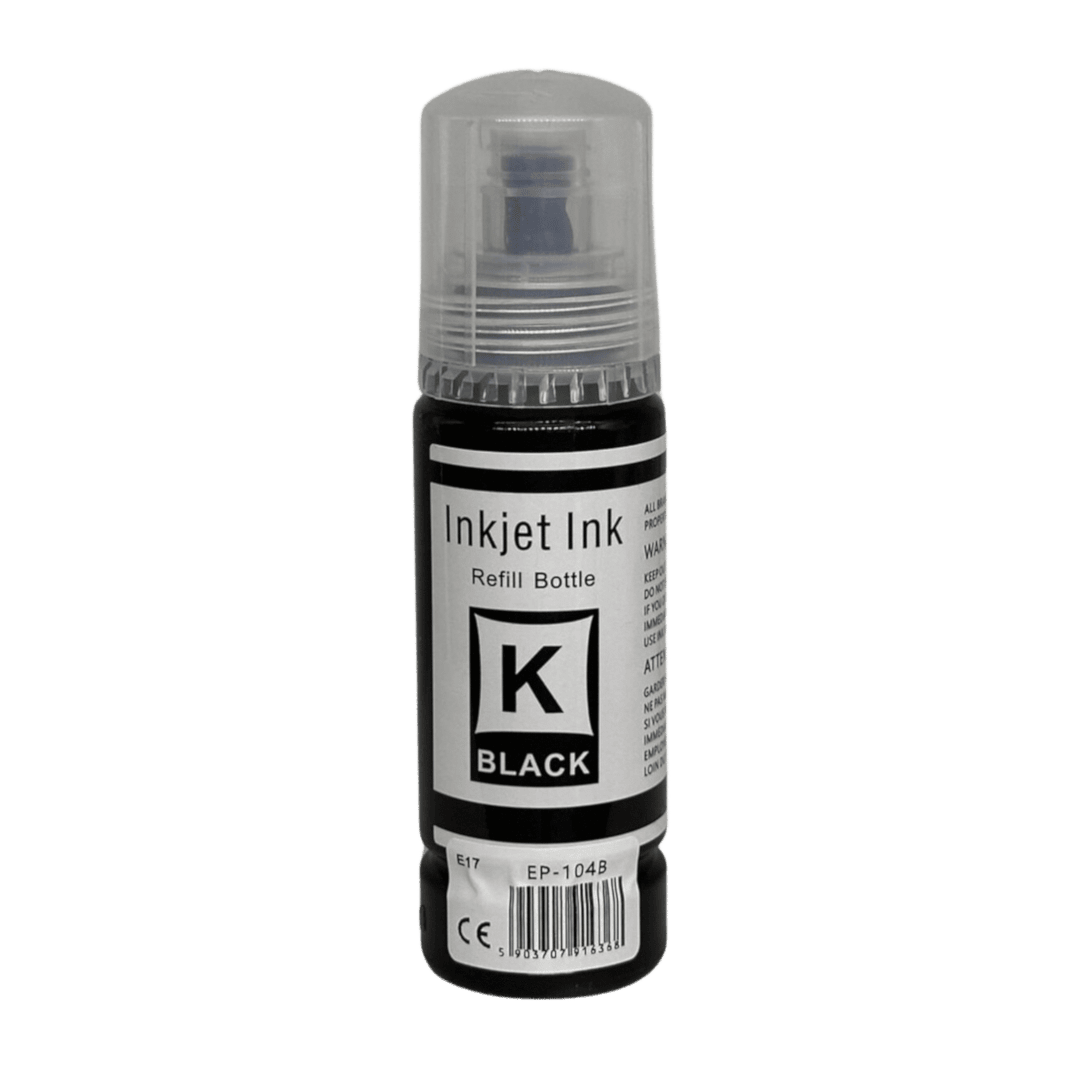 Yhteensopiva Epson 104 musta mustepullo mustesuihkutulostimelle