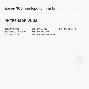 Epson 105 mustepullo, musta - Yhteensopivat tulostinmallit
