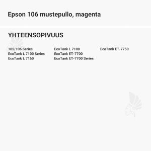 Epson 106 mustepullo, magenta - Yhteensopivat tulostinmallit