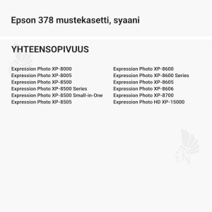 Epson 378 mustekasetti, syaani - Yhteensopivat tulostinmallit