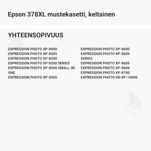 Epson 378XL mustekasetti, keltainen - Yhteensopivat tulostinmallit