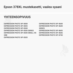 Epson 378XL mustekasetti, vaalea syaani - Yhteensopivat tulostinmallit