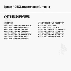 Epson 405XL mustekasetti, musta - Yhteensopivat tulostinmallit