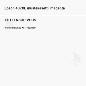 Epson 407XL mustekasetti, magenta - Yhteensopivat tulostinmallit
