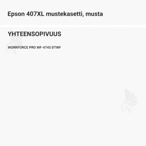 Epson 407XL mustekasetti, musta - Yhteensopivat tulostinmallit