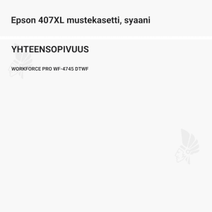 Epson 407XL mustekasetti, syaani - Yhteensopivat tulostinmallit