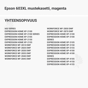 Epson 603XL mustekasetti, magenta - Yhteensopivat tulostinmallit