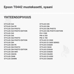 Epson T0442 mustekasetti, syaani - Yhteensopivat tulostinmallit