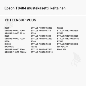 Epson T0484 mustekasetti, keltainen - Yhteensopivat tulostinmallit
