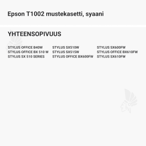 Epson T1002 mustekasetti, syaani - Yhteensopivat tulostinmallit
