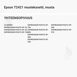 Epson T2421 mustekasetti, musta - Yhteensopivat tulostinmallit