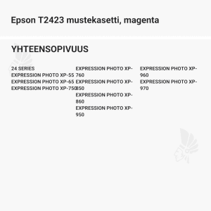 Epson T2423 mustekasetti, magenta - Yhteensopivat tulostinmallit