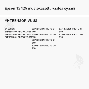 Epson T2425 mustekasetti, vaalea syaani - Yhteensopivat tulostinmallit
