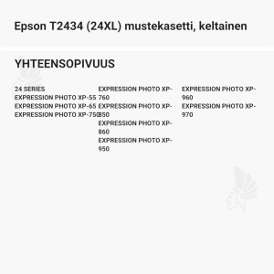 Epson T2434 (24XL) mustekasetti, keltainen - Yhteensopivat tulostinmallit