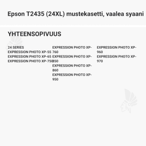 Epson T2435 (24XL) mustekasetti, vaalea syaani - Yhteensopivat tulostinmallit
