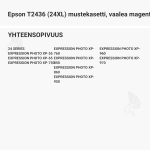 Epson T2436 (24XL) mustekasetti, vaalea magenta - Yhteensopivat tulostinmallit