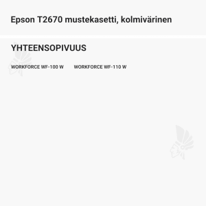 Epson T2670 mustekasetti, kolmivärinen - Yhteensopivat tulostinmallit