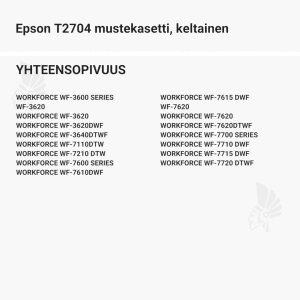 Epson T2704 mustekasetti, keltainen - Yhteensopivat tulostinmallit