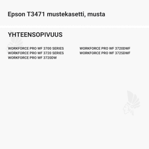 Epson T3471 mustekasetti, musta - Yhteensopivat tulostinmallit