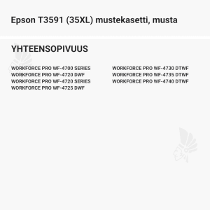 Epson T3591 (35XL) mustekasetti, musta - Yhteensopivat tulostinmallit