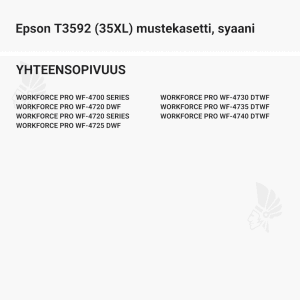 Epson T3592 (35XL) mustekasetti, syaani - Yhteensopivat tulostinmallit