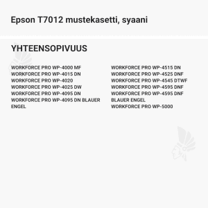 Epson T7012 mustekasetti, syaani - Yhteensopivat tulostinmallit