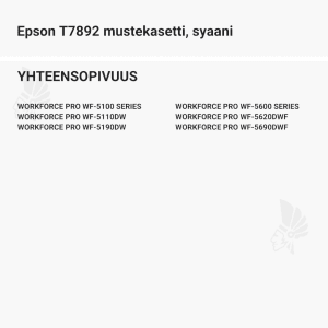 Epson T7892 mustekasetti, syaani - Yhteensopivat tulostinmallit