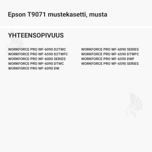 Epson T9071 mustekasetti, musta - Yhteensopivat tulostinmallit