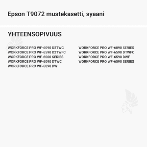 Epson T9072 mustekasetti, syaani - Yhteensopivat tulostinmallit