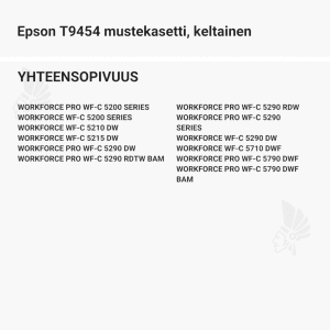 Epson T9454 mustekasetti, keltainen - Yhteensopivat tulostinmallit